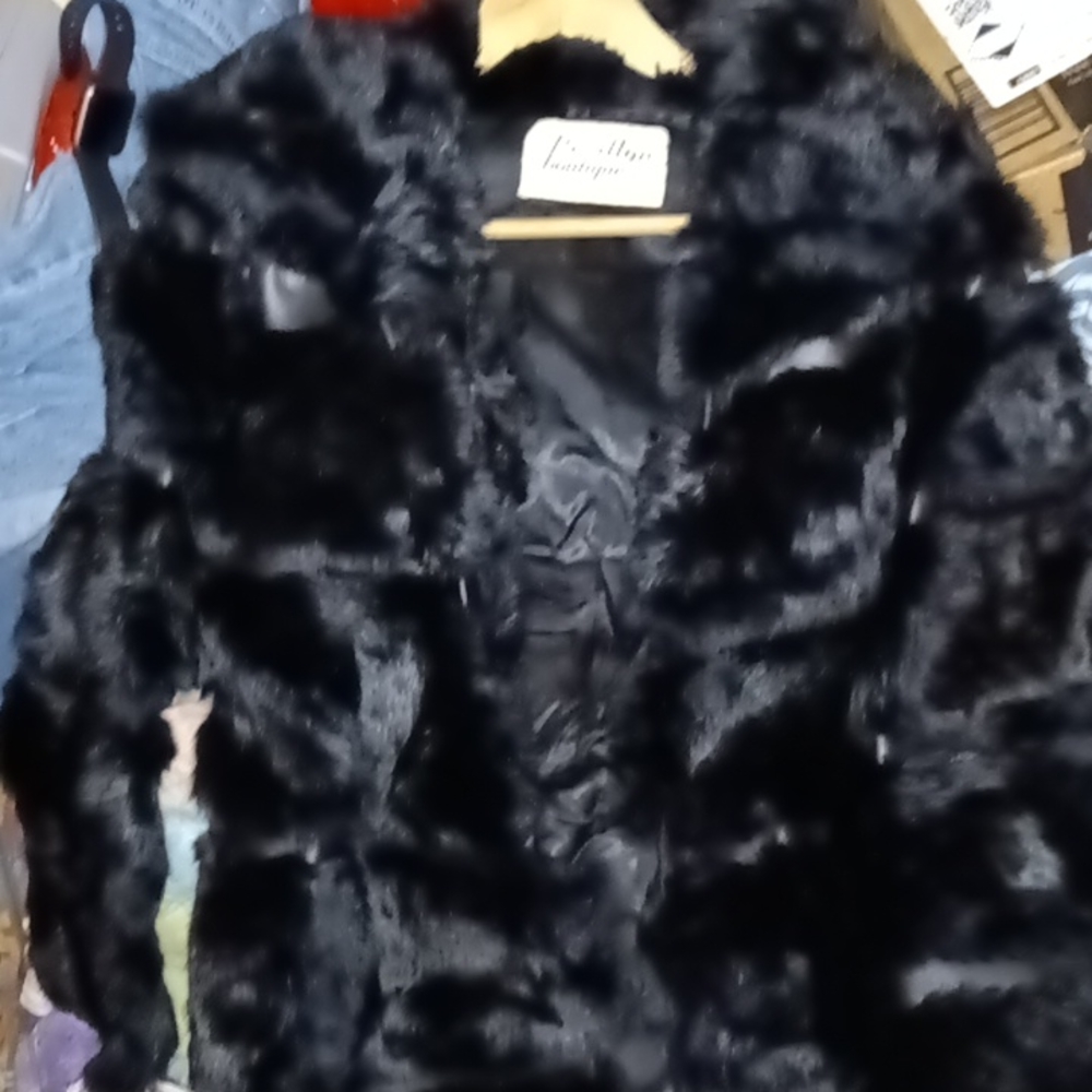 Black real Fur Jacket